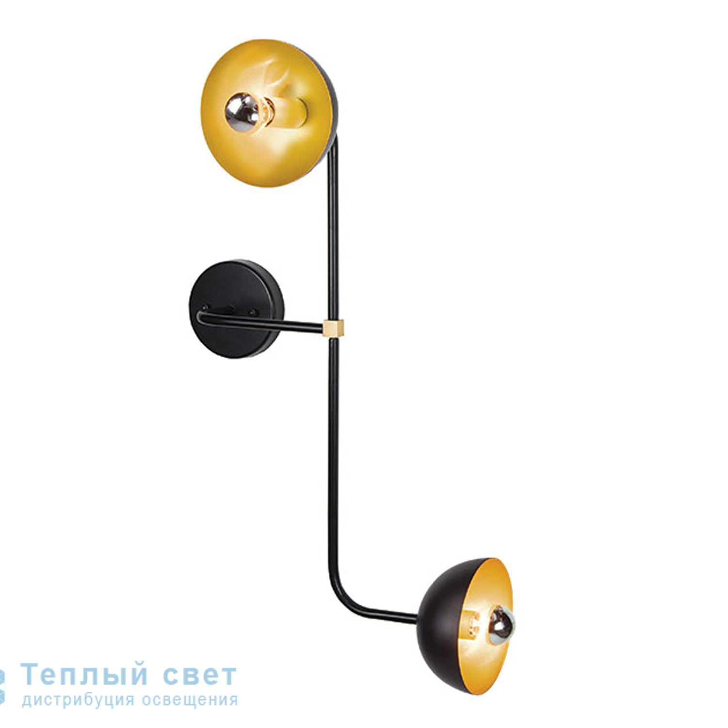 Zambelis 1624 SCONCE 2L E14 BLACK-GOLD METAL настенный светильник