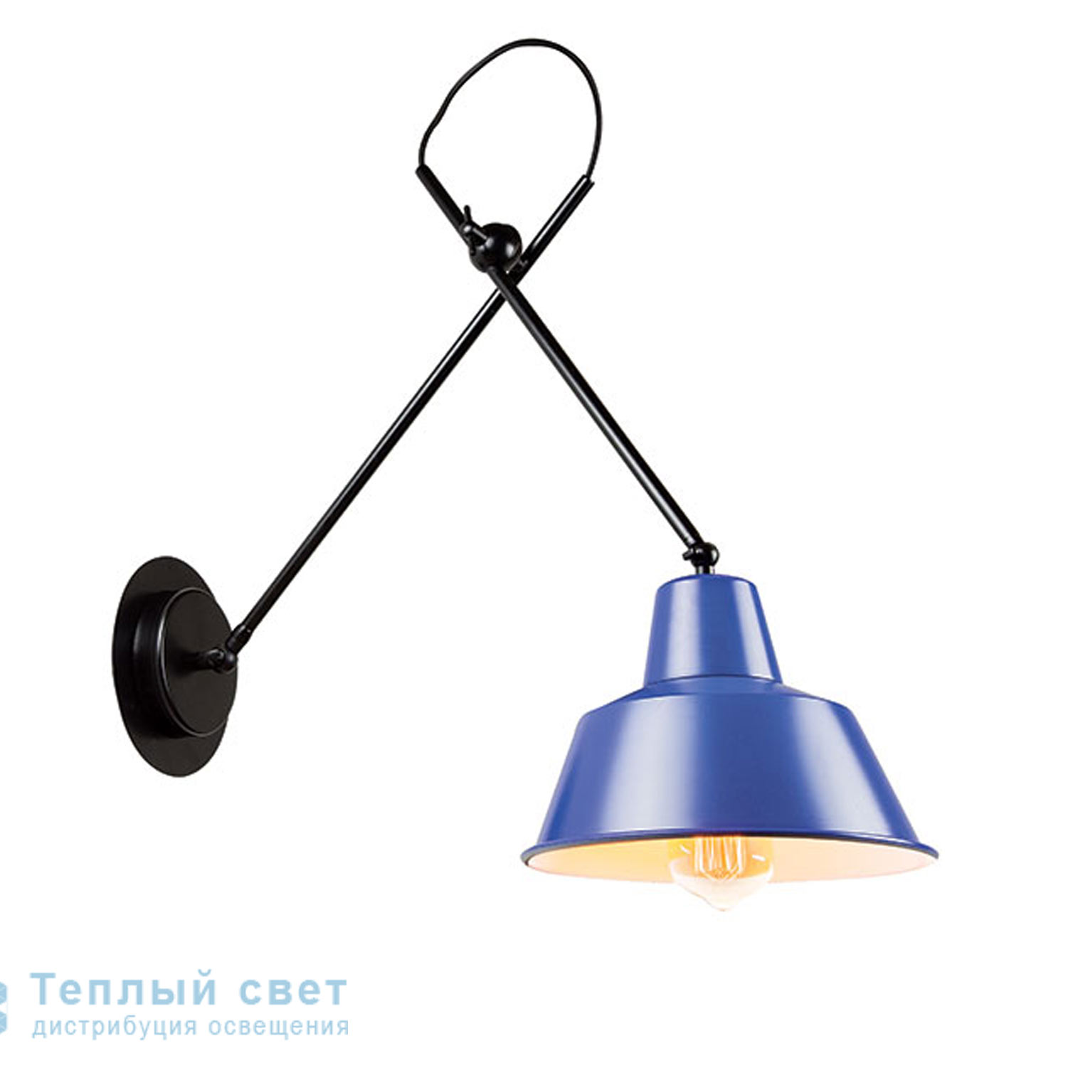 Zambelis 1640 SCONCE 1L E27 METAL BLACK-BLUE настенный светильник