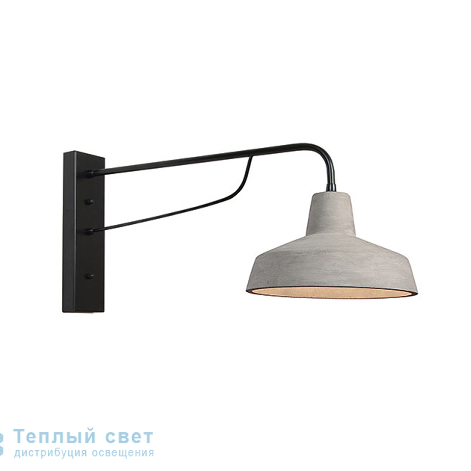 Zambelis 1656 SCONCE 1L E27 CONCRETE-STEEL BLACK настенный светильник
