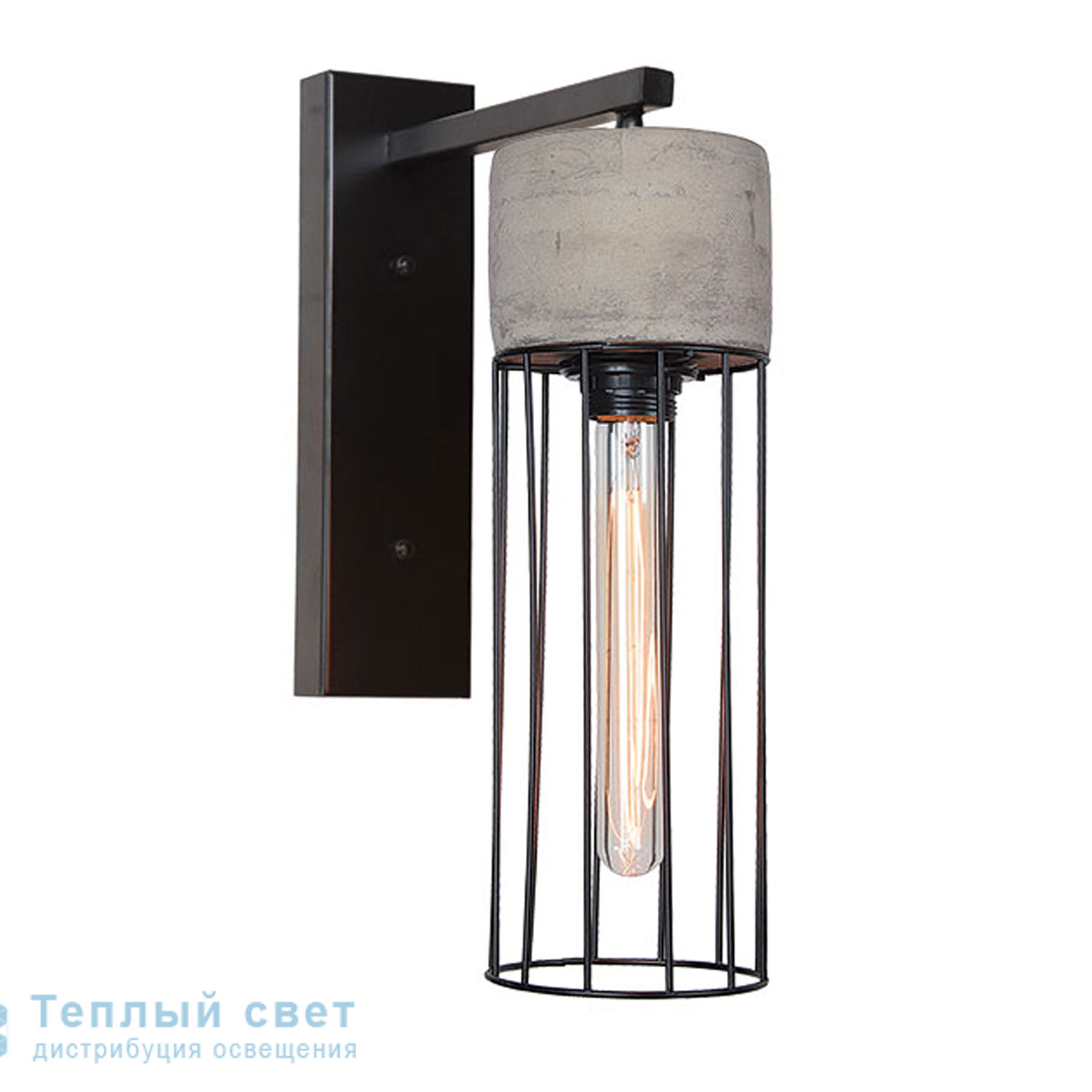 Zambelis 1661 SCONCE 1L E27 CONCRETE-STEEL BLACK настенный светильник
