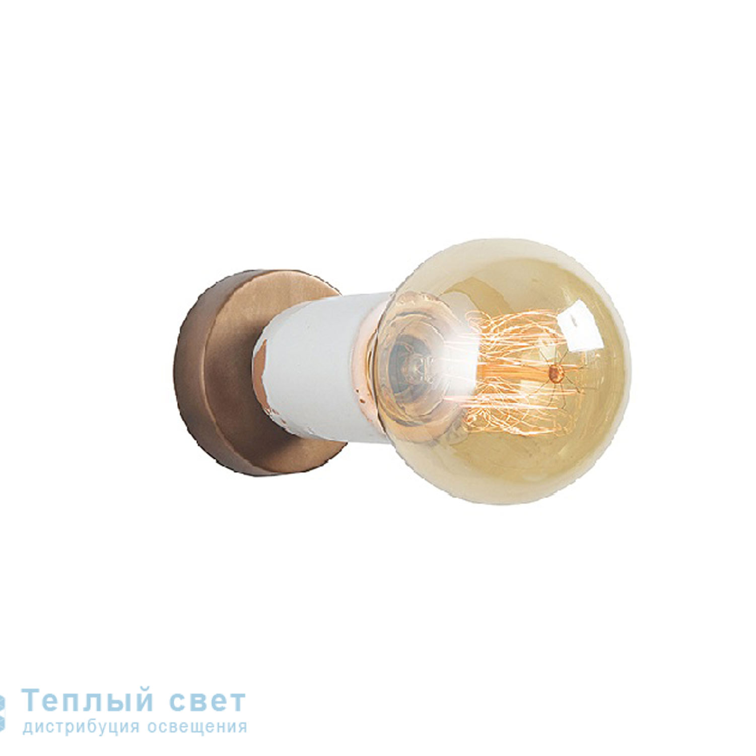 Zambelis 17068 SCONCE 1L E27 WHITE CLAY-COPPER RUSTY METAL настенный светильник