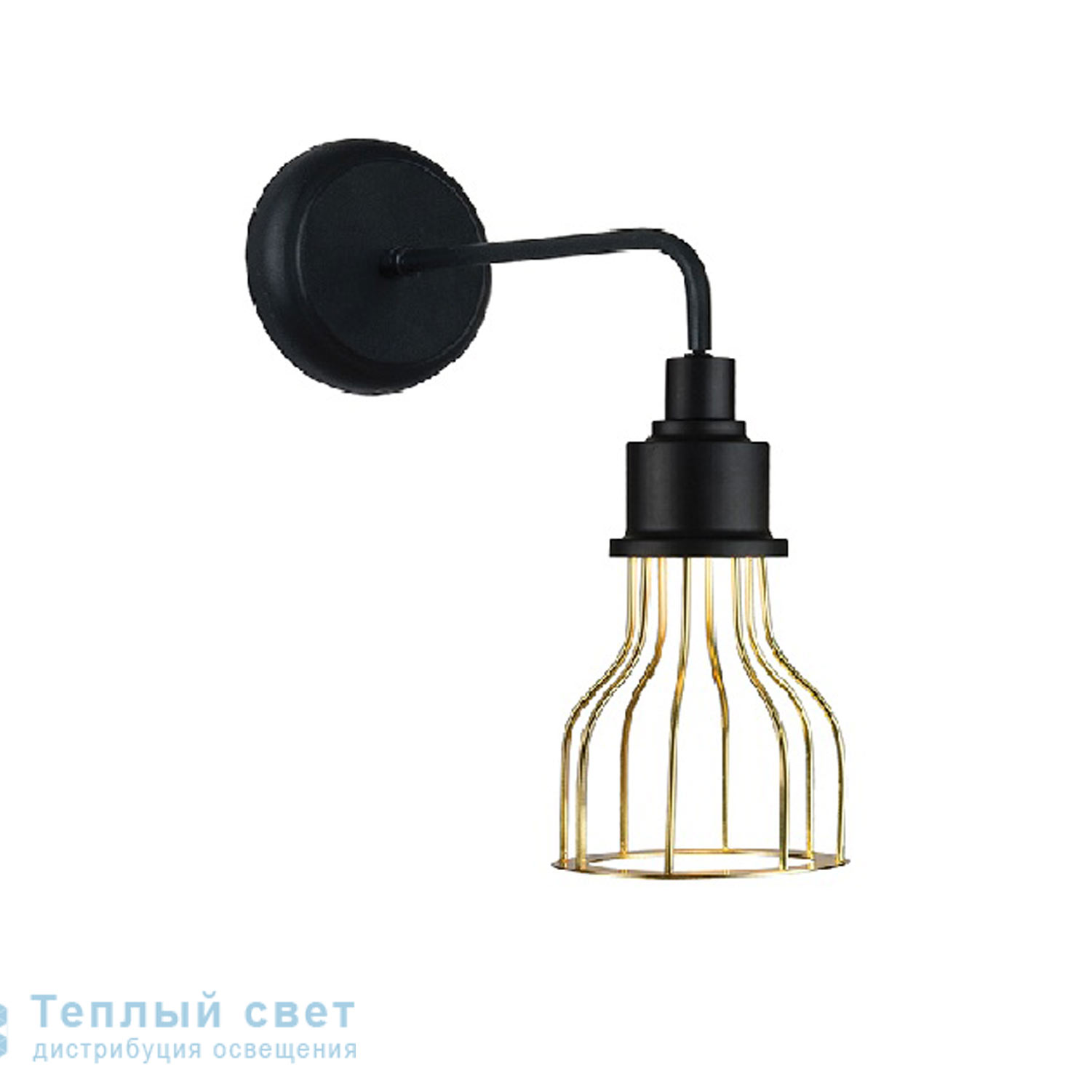 Zambelis 17089 SCONCE 1*5W LED D15 BLACK-GOLD METAL настенный светильник