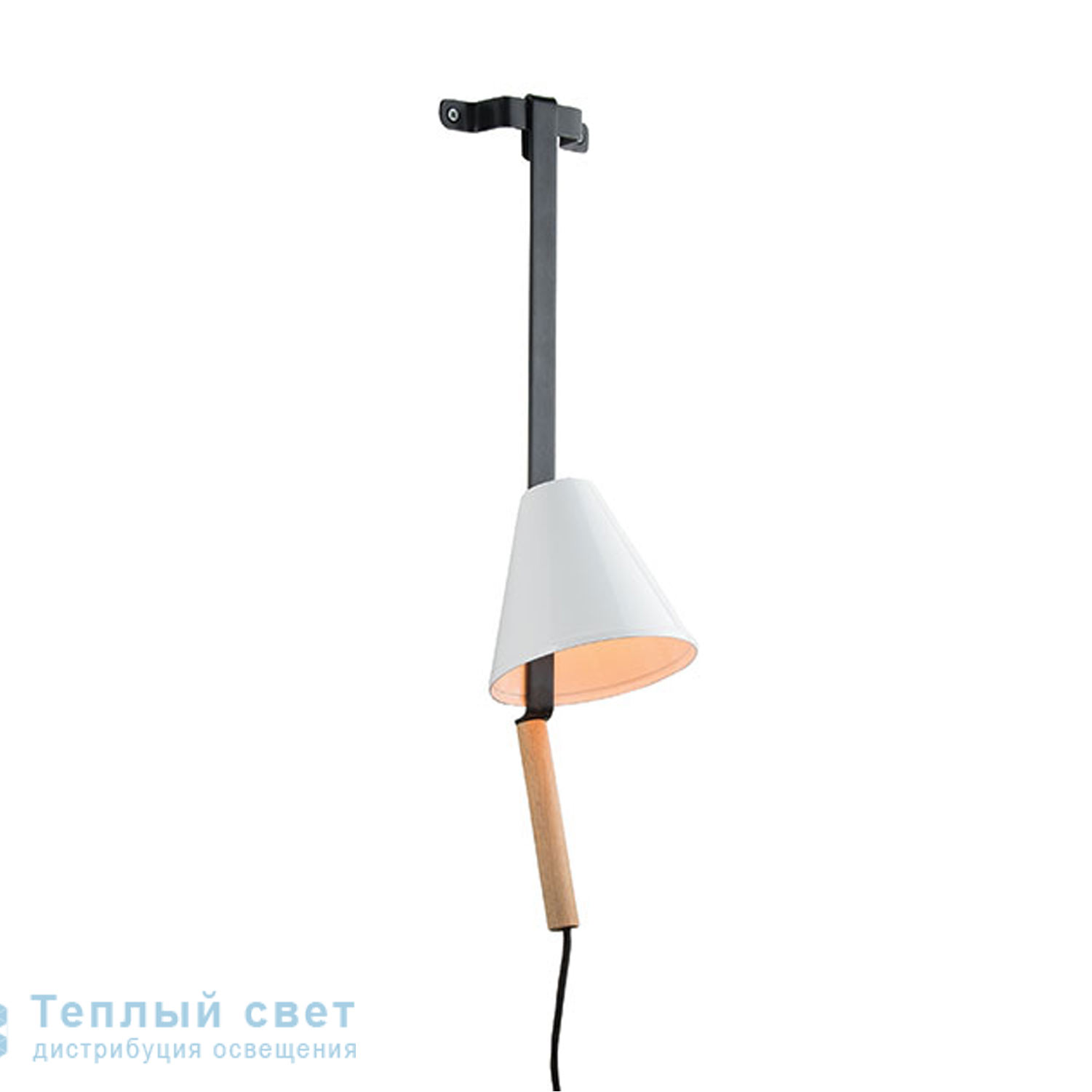 Zambelis H31 SCONCE 1L G9 BLACK/WHITE METAL-WOOD настенный светильник