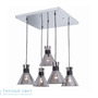 Иконка Zambelis 1435 PENDANT LIGHT 5L E27 50*50 SMOKED GREY GLASSES-METAL подвесной светильник