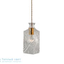 Иконка Zambelis 15102 PENDANT LIGHT 1L G9 10*10 CLEAR GLASS-GOLD подвесной светильник