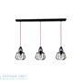 Иконка Zambelis 1532 PENDANT LIGHT 3L E27 STEEL BLACK-YELLOW-BLUE-RED подвесной светильник