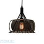 Иконка Zambelis 1535 PENDANT LIGHT 1L E27 D28 SMOKED GREY GLASS-BLACK METAL подвесной светильник