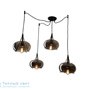 Иконка Zambelis 1536 PENDANT LIGHT 4L E27 SMOKED GREY GLASSES-BLACK BASE подвесной светильник