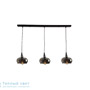 Иконка Zambelis 1537 PENDANT LIGHT 3L E27 SMOKED GREY GLASSES-BLACK BASE подвесной светильник