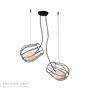 Иконка Zambelis 1542 PENDANT LIGHT 2L G9 GLASS-STEEL BLACK подвесной светильник