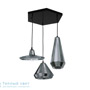 Иконка Zambelis 15541 PENDANT LIGHT 3L E27 D40 CHROME GLASSES-BLACK BASE подвесной светильник