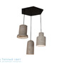 Иконка Zambelis 1583 PENDANT LIGHT 3L E27 CONCRETE-BLACK BASE подвесной светильник