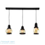 Иконка Zambelis 16100 PENDANT LAMP 3L E27 CHAMPAGNE GLASSES-BLACK линейный светильник
