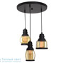 Иконка Zambelis 16101 PENDANT LIGHT 3L E27 D38 CHAMPAGNE GLASSES-BLACK подвесной светильник