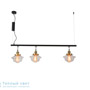 Иконка Zambelis 16115 PENDANT LAMP 3L E27 GLASS-BRONZE METAL-BLACK BASE подвесной светильник