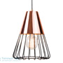 Иконка Zambelis 1688 PENDANT LIGHT 1L E27 D34 BLACK METAL-COPPER подвесной светильник
