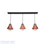 Иконка Zambelis 1694 PENDANT LIGHT 3L E27 COPPER METAL-BLACK подвесной светильник
