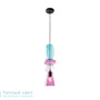 Иконка Zambelis 17050 PENDANT LIGHT 1L E27 GLASS CLEAR-ROSE-BLUE подвесной светильник