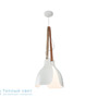 Иконка Zambelis 17071 PENDANT LIGHT 1L E27 D30 WHITE ALOUMINIUM-LEATHER подвесной светильник