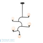 Иконка Zambelis 17096 PENDANT LIGHT 5L G9 GLASS-BLACK METAL подвесной светильник