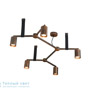 Иконка Zambelis 17108 CEILING LIGHT 5L GU10 COPPER RUSTY METAL-LEATHER подвесной светильник