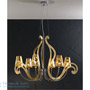 Иконка Zambelis 21010 PENDANT LIGHT 6L G9 SILVER/GOLD LEAF METAL-GLASS подвесной светильник