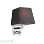 Иконка Zambelis H26B SCONCE E27 AND LED CHROME METAL-BLACK SHADE настенный светильник
