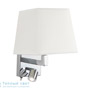 Иконка Zambelis H26W SCONCE E27 AND LED CHROME METAL-LIGHT BEIGE SHADE настенный светильник